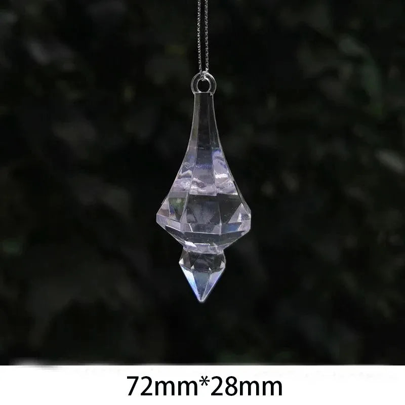 10Pcs Crystal Snowflake Icicle Christmas Decorations Hanging Tree Ornaments for Home Decor New Year Party Supplies Accessories