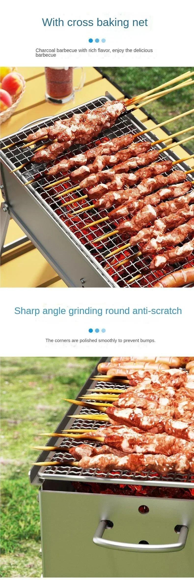 Outdoor Charcoal BBQ Stove Portable Home Folding Charcoal Stove