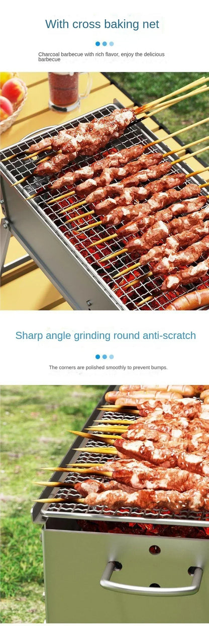 Outdoor Charcoal BBQ Stove Portable Home Folding Charcoal Stove