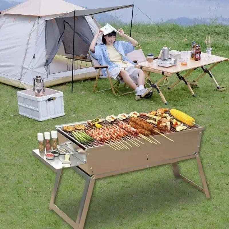 Outdoor Charcoal BBQ Stove Portable Home Folding Charcoal Stove
