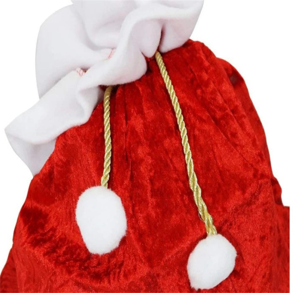 Santa Claus Cosplay Costume Christmas New Year Men Costumes Red Deluxe Classic Adults Xmas Set Carnival Party RolePlay Suits