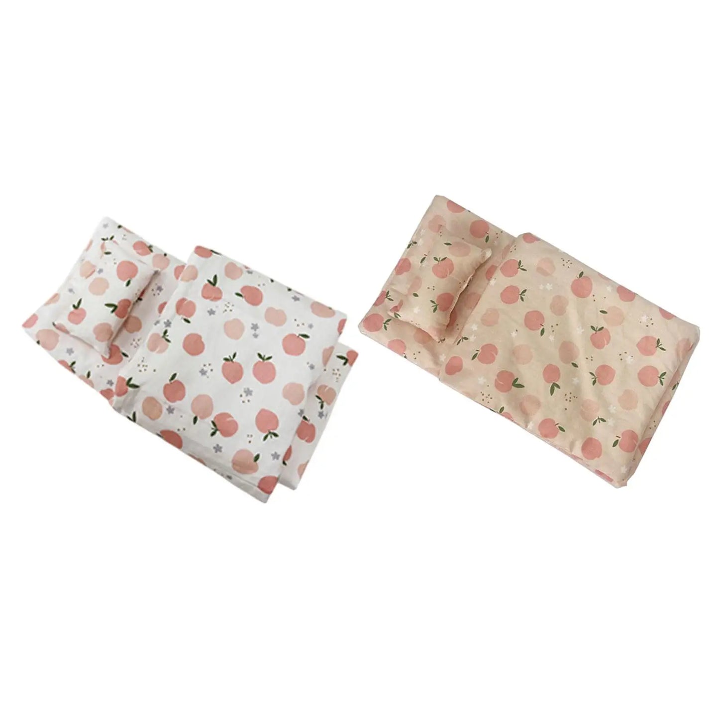 Doll Bedding Set Dollhouse Decoration Include Mattress Quilt Pillow for Doll Cribs Doll Cradles Doll Bunkbeds Doll Beds Supplies