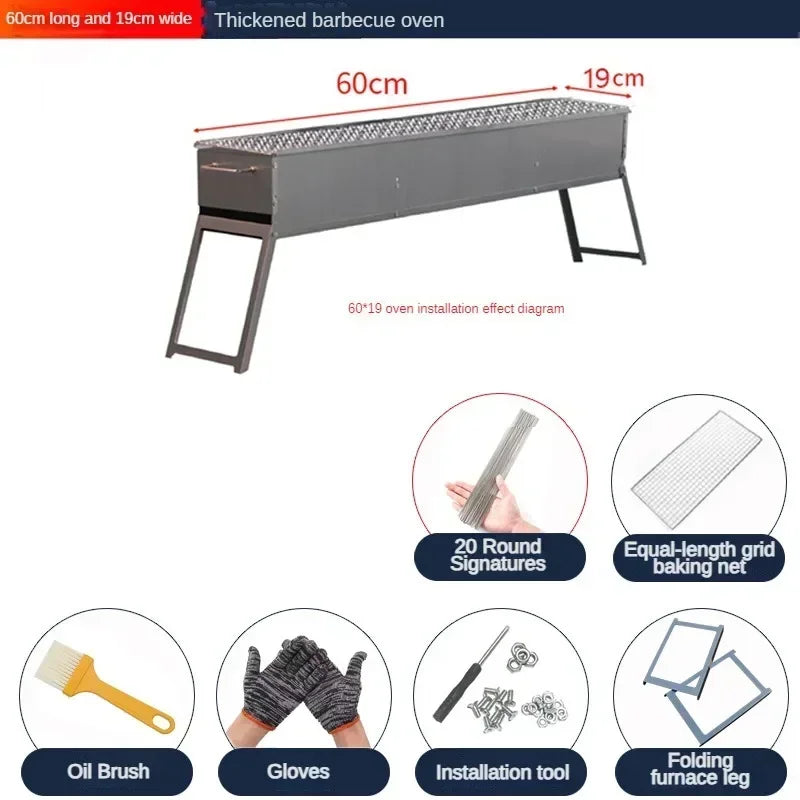 Outdoor Charcoal BBQ Stove Portable Home Folding Charcoal Stove