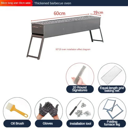 Outdoor Charcoal BBQ Stove Portable Home Folding Charcoal Stove