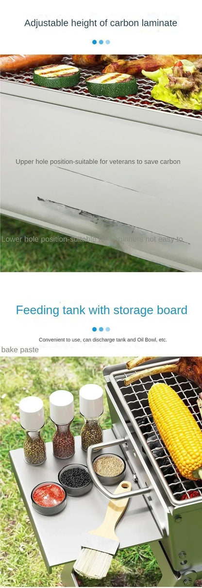 Outdoor Charcoal BBQ Stove Portable Home Folding Charcoal Stove