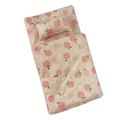 Doll Bedding Set Dollhouse Decoration Include Mattress Quilt Pillow for Doll Cribs Doll Cradles Doll Bunkbeds Doll Beds Supplies