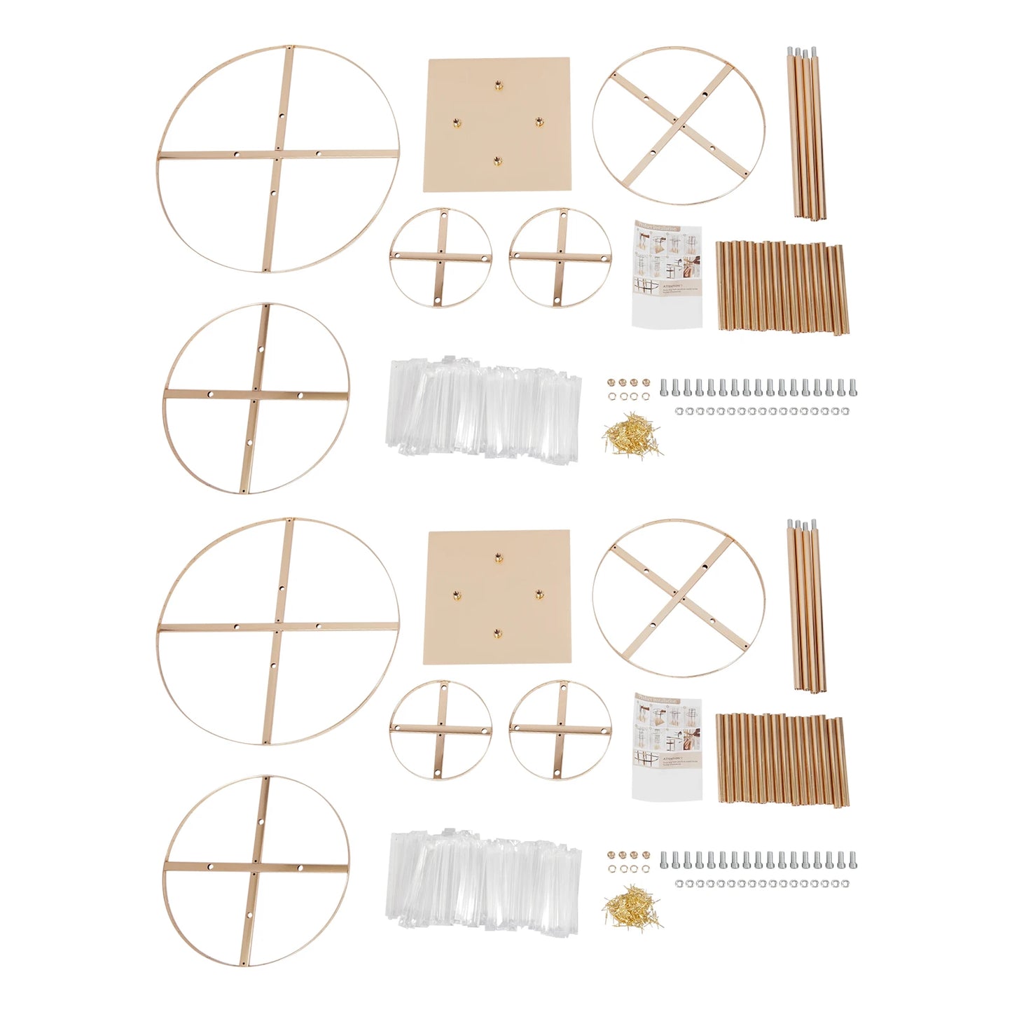 2PCS 5-tier Crystal Flower Stand Wedding Centerpieces Crystal Vases Premium Display Shelf for Party Table Decor Gold/Silver