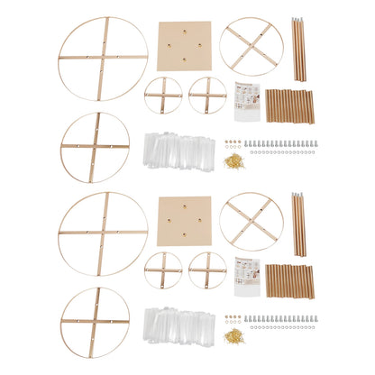 2PCS 5-tier Crystal Flower Stand Wedding Centerpieces Crystal Vases Premium Display Shelf for Party Table Decor Gold/Silver