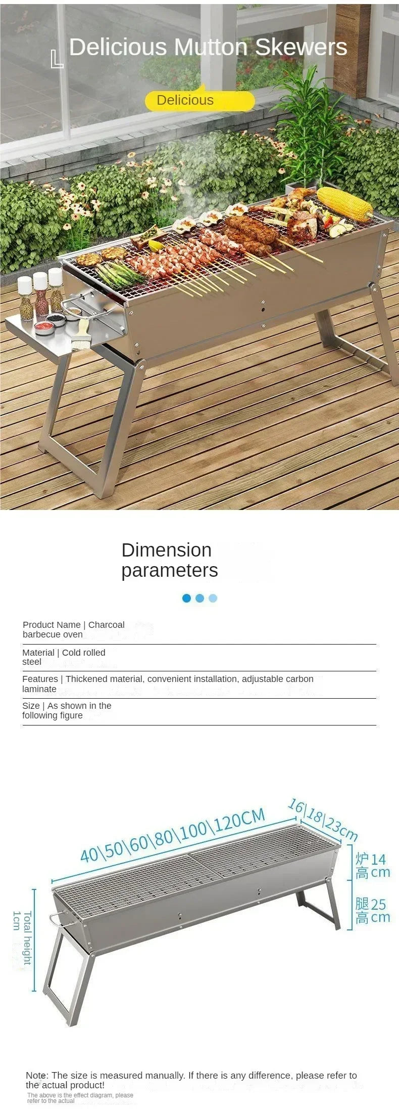 Outdoor Charcoal BBQ Stove Portable Home Folding Charcoal Stove