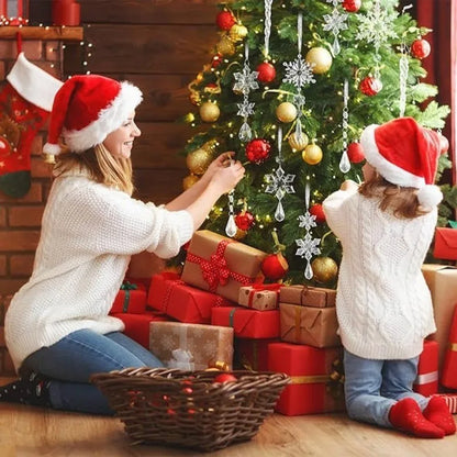 10Pcs Crystal Snowflake Icicle Christmas Decorations Hanging Tree Ornaments for Home Decor New Year Party Supplies Accessories