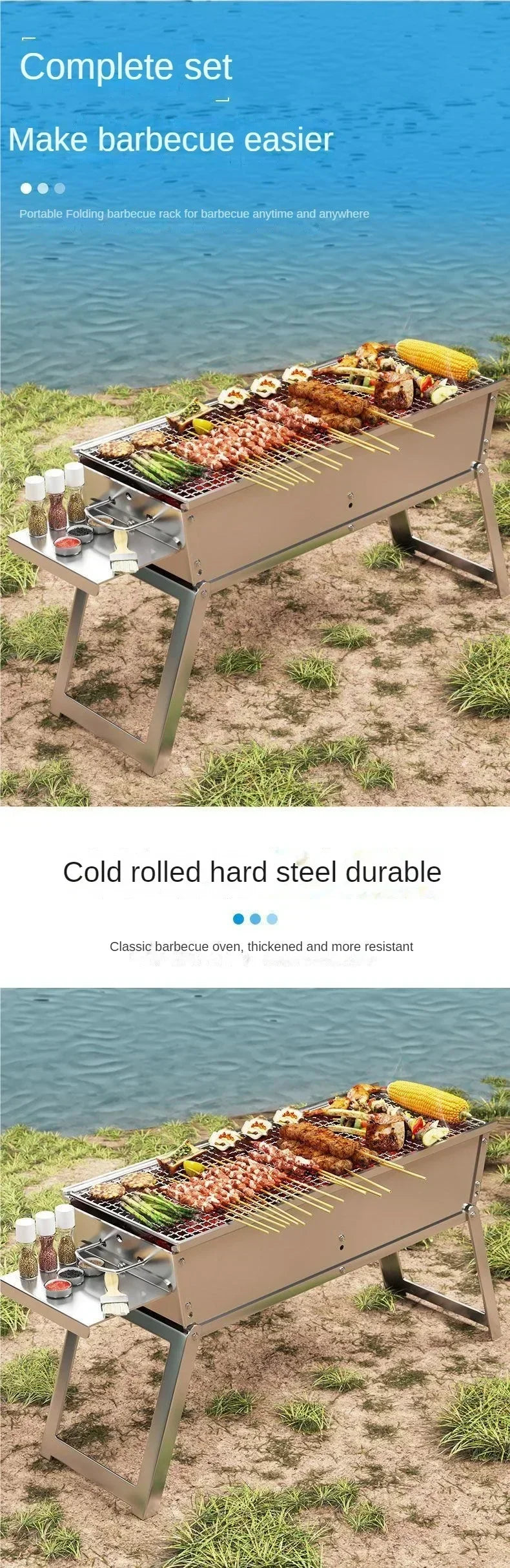 Outdoor Charcoal BBQ Stove Portable Home Folding Charcoal Stove