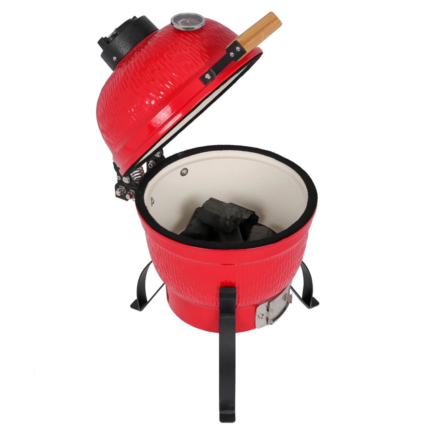 Round Charcoal Grill Ceramic Asador Kamado Charcoal Grills 13 Inch Orange Kitchen Smoker Barbecue Outdoor BBQ