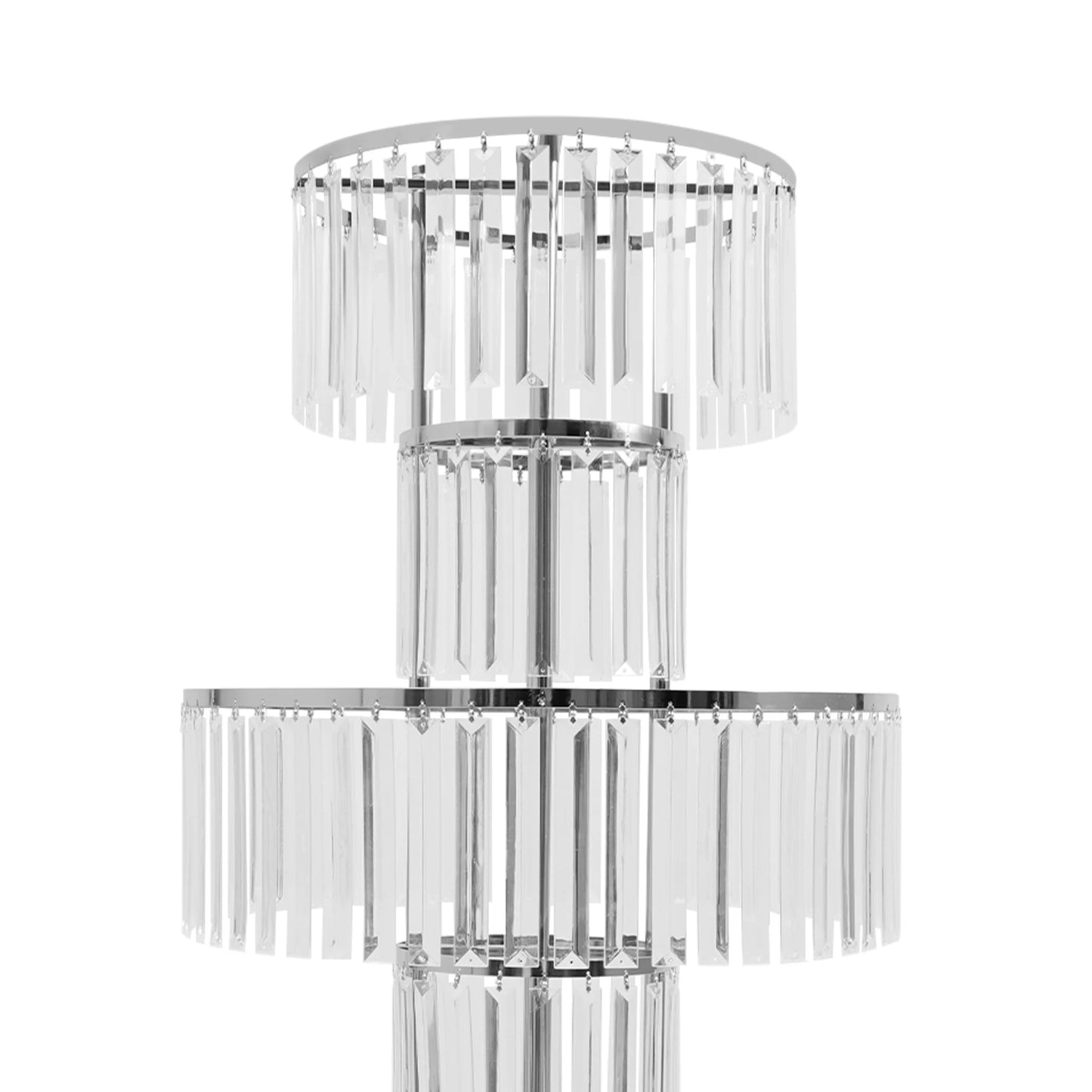 2PCS 5-tier Crystal Flower Stand Wedding Centerpieces Crystal Vases Premium Display Shelf for Party Table Decor Gold/Silver