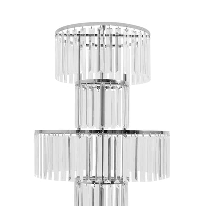 2PCS 5-tier Crystal Flower Stand Wedding Centerpieces Crystal Vases Premium Display Shelf for Party Table Decor Gold/Silver