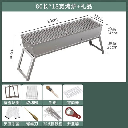 Outdoor Charcoal BBQ Stove Portable Home Folding Charcoal Stove