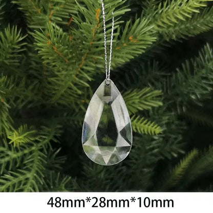 10Pcs Crystal Snowflake Icicle Christmas Decorations Hanging Tree Ornaments for Home Decor New Year Party Supplies Accessories