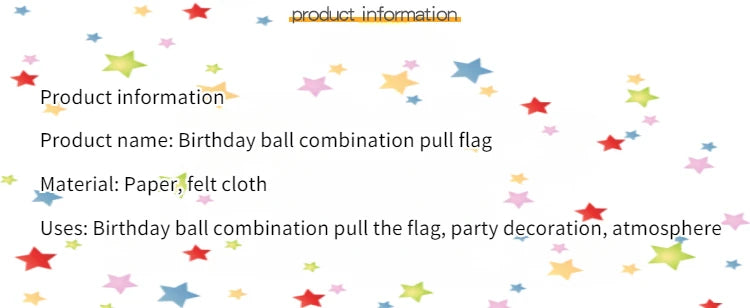 Happy Birthday Hairball Pull Flag Set Decorative Holiday Decor For Adult Children Birthday Home Room Decor Atmosphere New Decor