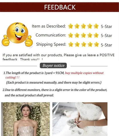 Wedding Dress & Shoe Decoration Appliqué - Gold Silver AB Crystal Leaf Glass Rhinestone Chain Fringe Sew-on Garment Accessory