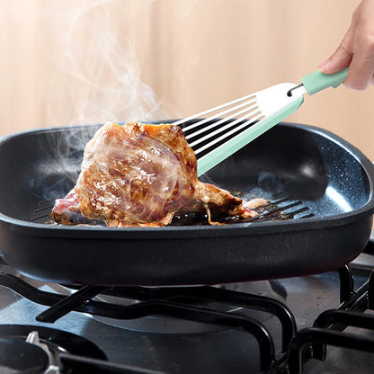 1PCS Silicone+stainsteel Kitchen BBQ Heat-resistant Cooking Utensils