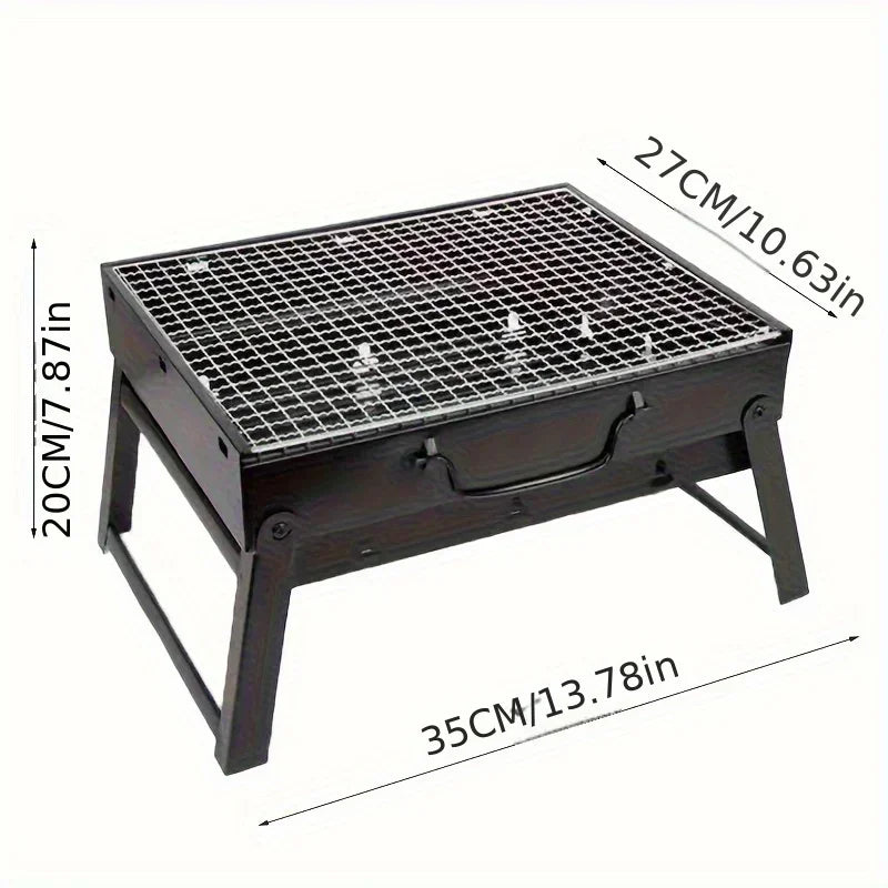 Portable BBQ Charcoal Grill Stainless Steel Small Mini BBQ Tool Kit Outdoor