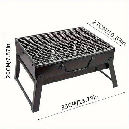 Portable BBQ Charcoal Grill Stainless Steel Small Mini BBQ Tool Kit Outdoor