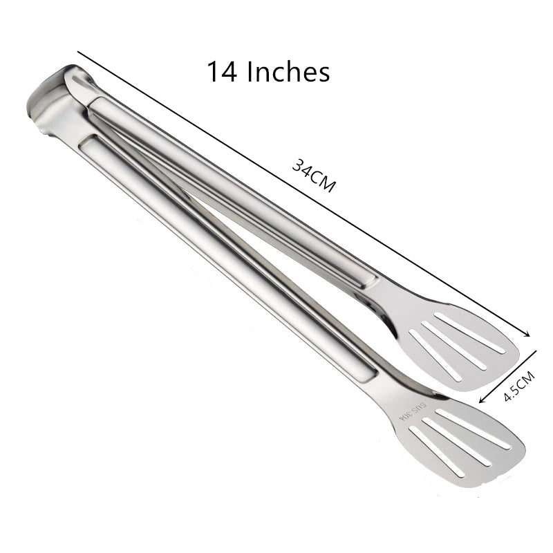 Stainless Steel Food Tongs Barbecue Tongs Meat Salad Steak Food Serving Clip