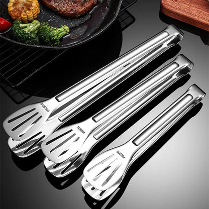 Stainless Steel Food Tongs Barbecue Tongs Meat Salad Steak Food Serving Clip