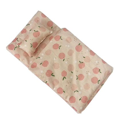 Doll Bedding Set Dollhouse Decoration Include Mattress Quilt Pillow for Doll Cribs Doll Cradles Doll Bunkbeds Doll Beds Supplies