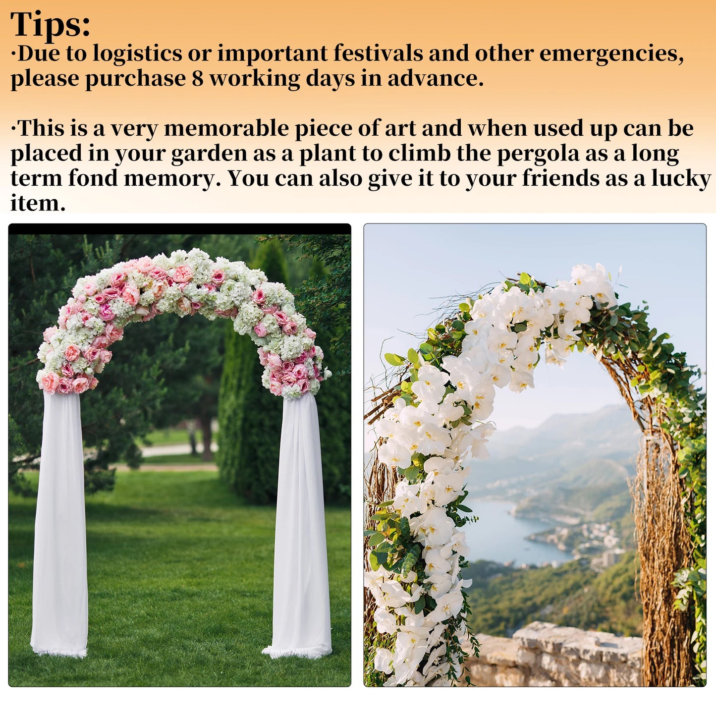 Large White Wedding Arch Stand 3 Layer Balloon Garden Backdrop Metal Rack Arch Frame Pergola Stand