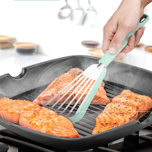 1PCS Silicone+stainsteel Kitchen BBQ Heat-resistant Cooking Utensils