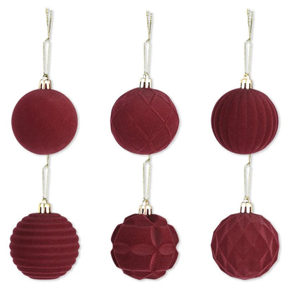 12pcs 6cm Wine Red Christmas Ball Ornaments Christmas Tree Party Decoration New Christmas Spheres Pendant