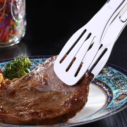Stainless Steel Food Tongs Barbecue Tongs Meat Salad Steak Food Serving Clip