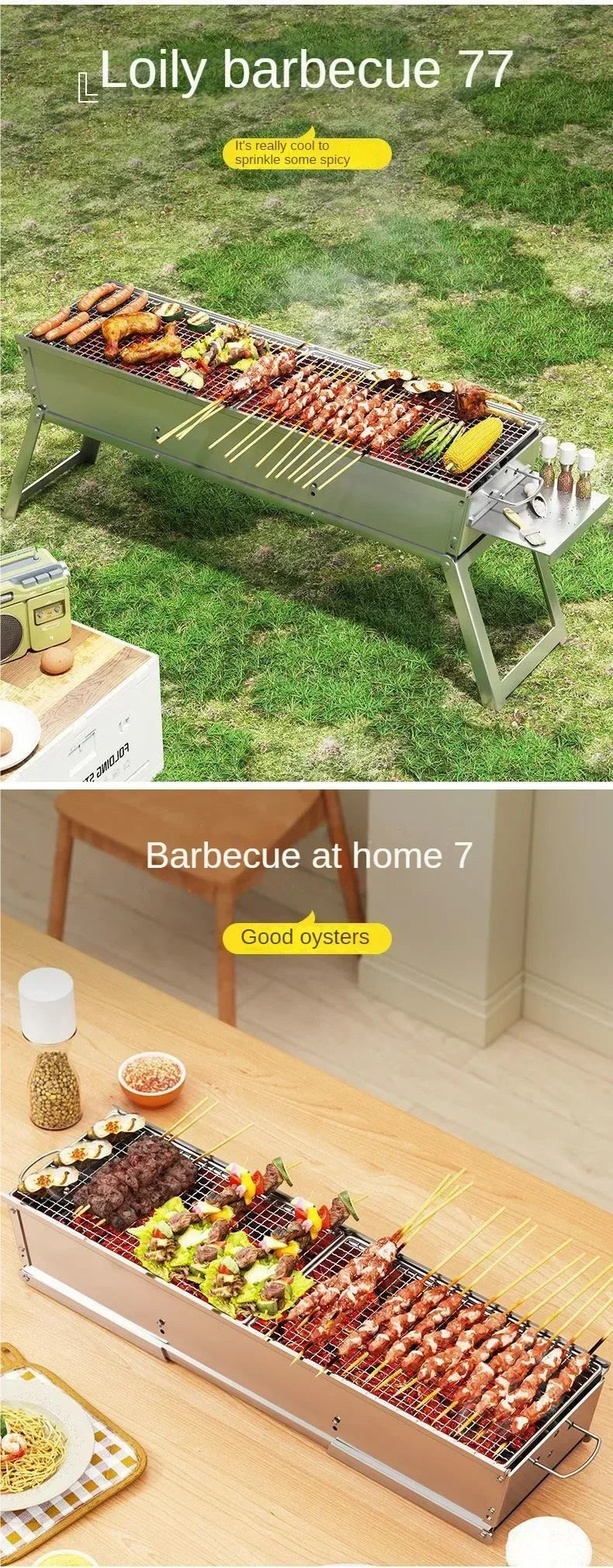 Outdoor Charcoal BBQ Stove Portable Home Folding Charcoal Stove