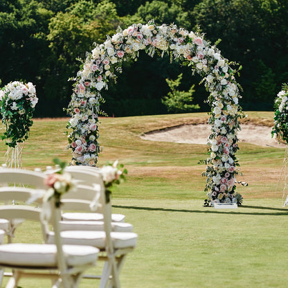 Large White Wedding Arch Stand 3 Layer Balloon Garden Backdrop Metal Rack Arch Frame Pergola Stand