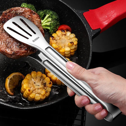 Stainless Steel Food Tongs Barbecue Tongs Meat Salad Steak Food Serving Clip